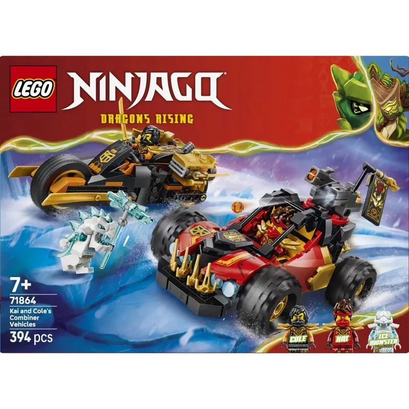 LEGO NINJAGO 71864 Kai ir Cole kombinuojamos transporto priemonės (394 dalys)