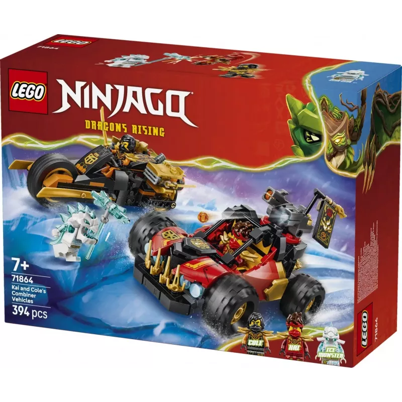 LEGO NINJAGO 71864 Kai ir Cole kombinuojamos transporto priemonės (394 dalys)