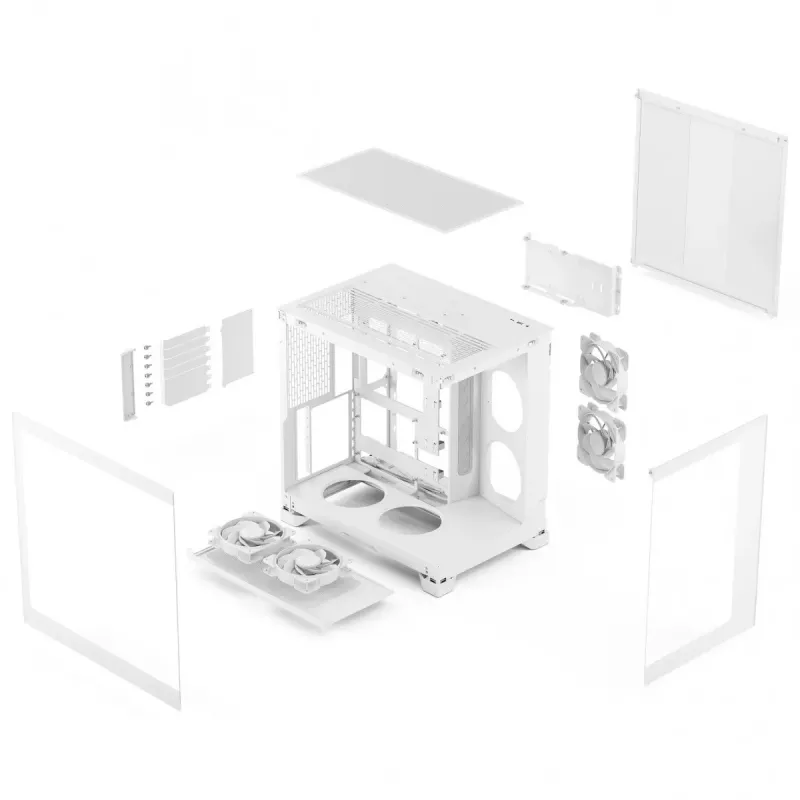 Fractal Design Pop 2 Vision White RGB ATX vidutinis bokštas (grūdintas stiklas)