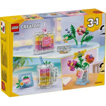 LEGO Creator 3-in-1 31383 Gėlių dekoras – kvepalų buteliukas (286 dalių)