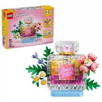 LEGO Creator 3-in-1 31383 Gėlių dekoras – kvepalų buteliukas (286 dalių)