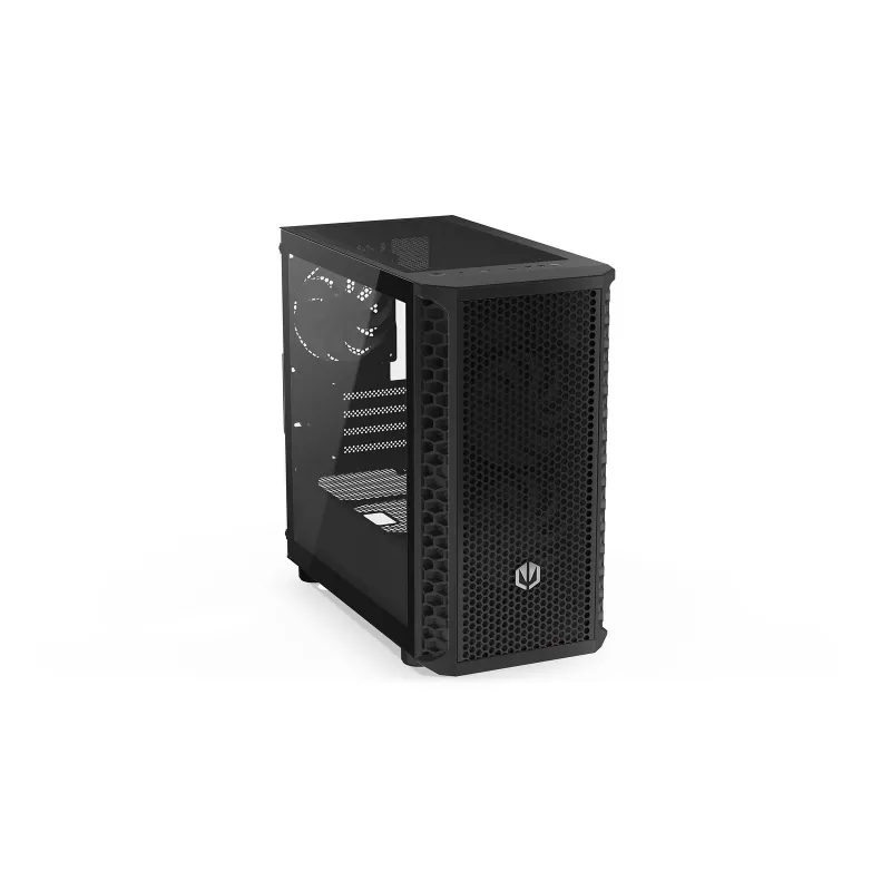 Kompiuterio korpusas Endorfy Signum M30 ARGB — Micro Tower mATX, tinklinis priekis, 3x 120 mm ARGB ventiliatoriai, grūdintas stiklas, USB-C 20 Gb/s