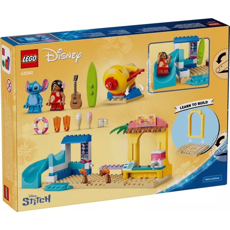LEGO Disney 43280 Paplūdimio pramogos su Lilo ir Stitch (113 dalių)