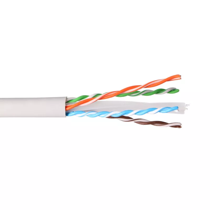 Extralink CAT6A U/UTP vidaus montavimo kabelis 305 m Baltas EX.96631