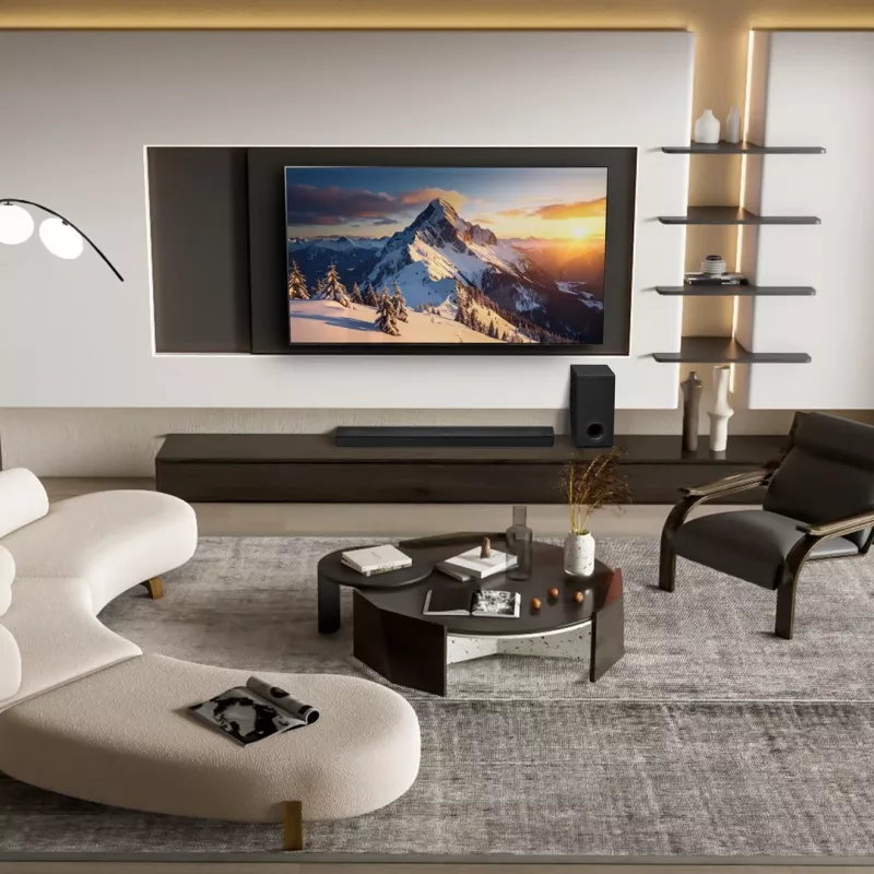 LG S80TY 3.1.3 kanalų 480W Dolby Atmos garso juosta su belaidžiu žemų dažnių garsiakalbiu