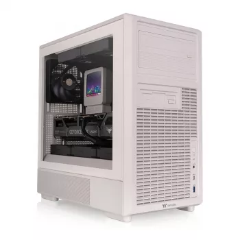 Thermaltake Retro 260 TG Beige — Micro-ATX PC Case, Tempered Glass, 2x 120mm Fans, USB-C, 280mm Radiator / 370mm GPU Support