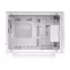 Thermaltake TR200 WS Snow White — Micro-ATX PC korpusas, tinklelis su tikros medienos priekiu, 1x 120mm ventiliatorius, USB-C, 360mm radiatoriaus / 365mm GPU palaikymas