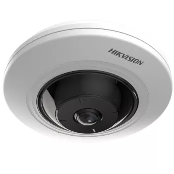 Hikvision DS-2CD3956G2-ISU 5MP AcuSense 180° Panoraminė „Fisheye“ IP kamera, 1.05mm, įmontuotas mikrofonas, vidaus patalpoms