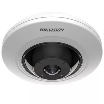 Hikvision DS-2CD3956G2-ISU 5MP AcuSense 180° Panoraminė „Fisheye“ IP kamera, 1.05mm, įmontuotas mikrofonas, vidaus patalpoms