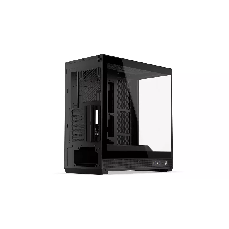 ENDORFY Fishtank 6000 Flex vidutinis bokštinis kompiuterio korpusas – juodas, dvigubas grūdintas stiklas, USB-C, E-ATX, paruoštas galiniam jungimui (be ventiliatorių)