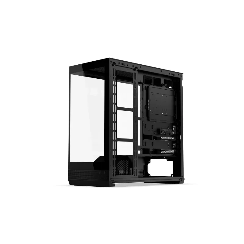 ENDORFY Fishtank 6000 Flex vidutinis bokštinis kompiuterio korpusas – juodas, dvigubas grūdintas stiklas, USB-C, E-ATX, paruoštas galiniam jungimui (be ventiliatorių)