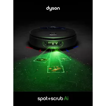 Dyson Spot+Scrub Ai šlapio ir sauso valymo robotas dulkių siurblys 586183-01 Juodas