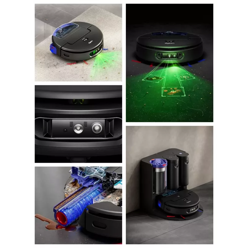 Dyson Spot+Scrub Ai šlapio ir sauso valymo robotas dulkių siurblys 586183-01 Juodas