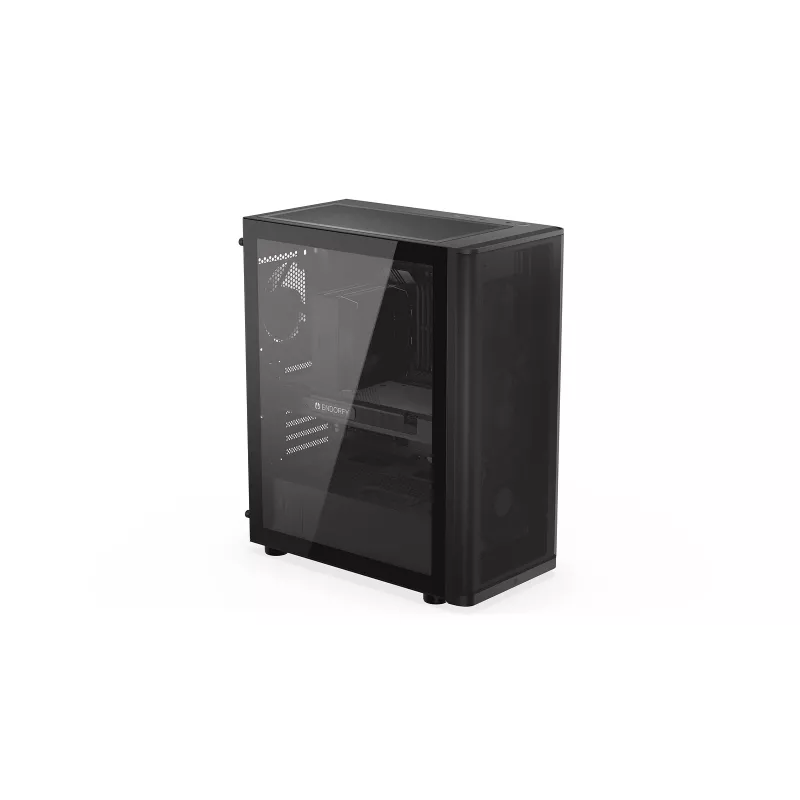 ENDORFY Ventum 400 Air ATX korpusas – juodas, grūdintas stiklas, 4x Stratus 120 PWM ventiliatoriai, USB-C