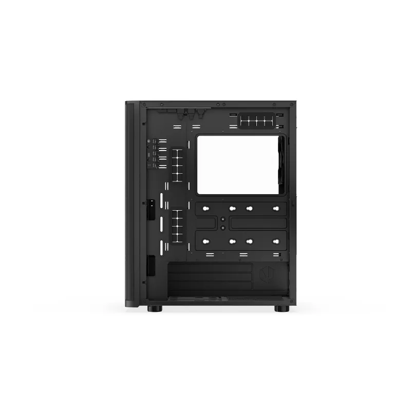 ENDORFY Ventum 400 Air ATX korpusas – juodas, grūdintas stiklas, 4x Stratus 120 PWM ventiliatoriai, USB-C