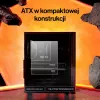 ENDORFY Ventum 400 Air ATX korpusas – juodas, grūdintas stiklas, 4x Stratus 120 PWM ventiliatoriai, USB-C