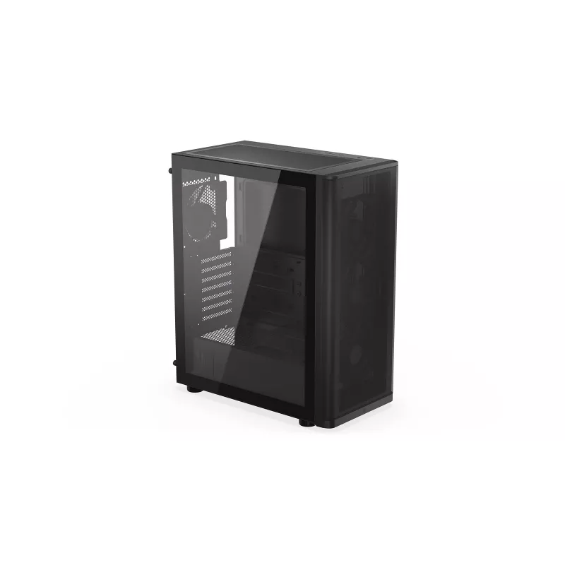 ENDORFY Ventum 400 Air ATX korpusas – juodas, grūdintas stiklas, 4x Stratus 120 PWM ventiliatoriai, USB-C
