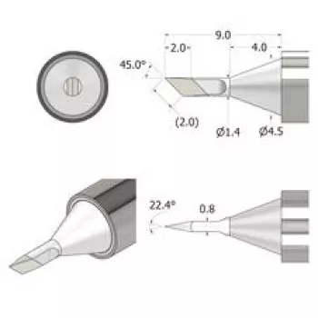 iFixit FixHub Knife Soldering Tip 1.4mm IF145-842-1 Sidabrinis