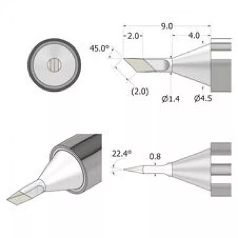 iFixit FixHub Knife Soldering Tip 1,4mm IF145-842-1 Sidabrinis