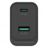 Conceptronic ALTHEA20B45 45W GaN USB-C PD & USB-A QC 3.0 Dviejų prievadų sieninis įkroviklis, juodas