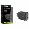 Conceptronic ALTHEA20B45 45W GaN USB-C PD & USB-A QC 3.0 Dviejų prievadų sieninis įkroviklis, juodas