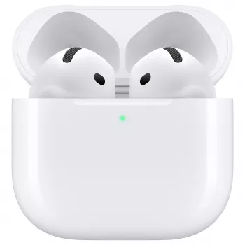 Apple AirPods 4 kartos belaidės ausinės su MagSafe įkrovimo dėklu – balta (MXP63LL/A)