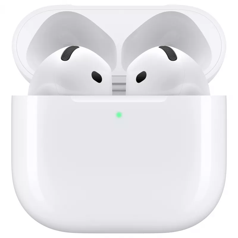 Apple AirPods 4 kartos belaidės ausinės su MagSafe įkrovimo dėklu – balta (MXP63LL/A)