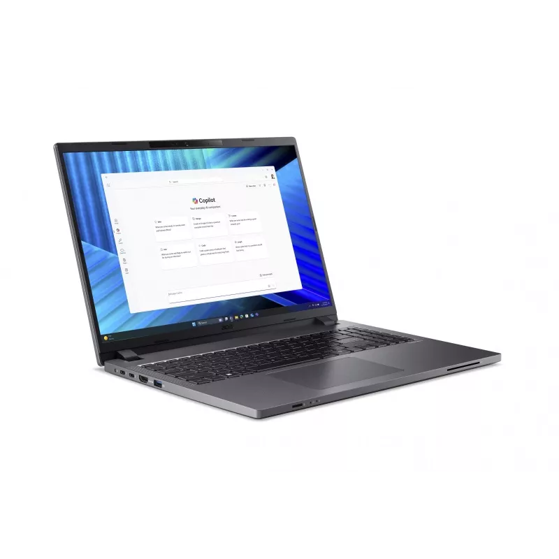 Acer TravelMate P2 TMP216-71-G3-TCO 16 inch WUXGA IPS nešiojamas kompiuteris Intel Core Ultra 5 125H 16GB RAM 512GB SSD Windows 11 Pro pirštų atspaudų skaitytuvas išmaniosios kortelės skaitytuvas 3 metų On-Site NBD garantija