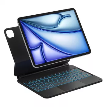 Inateck Keyboard Case with Trackpad, skirtas iPad Pro 11 colių ir iPad Air 10,9 colių (4/5 kartos), QWERTZ išdėstymas, juodos spalvos