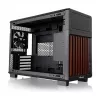 Thermaltake TR200 WS Super Mini Tower korpusas, juodas/medis, grūdintas stiklas