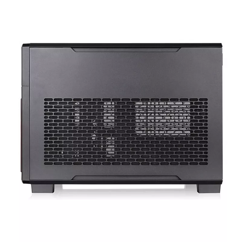 Thermaltake TR200 WS Super Mini Tower korpusas, juodas/medis, grūdintas stiklas