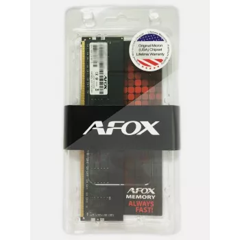 AFOX AFLD44EN1P 4GB DDR4 2400MHz PC4-19200 Non-ECC Unbuffered CL17 1,2V darbalaukio RAM modulis