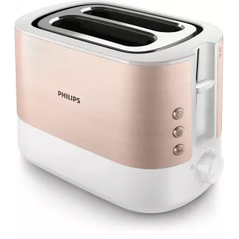 Philips Viva Collection HD2638/11 Skrudintuvas 2 griežinėliai 950 W Rožinis auksas, Baltas