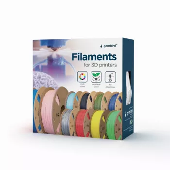 Gembird 3DP-PLA+1.75-02-BK PLA+ Filament 1.75 mm Black 1 kg