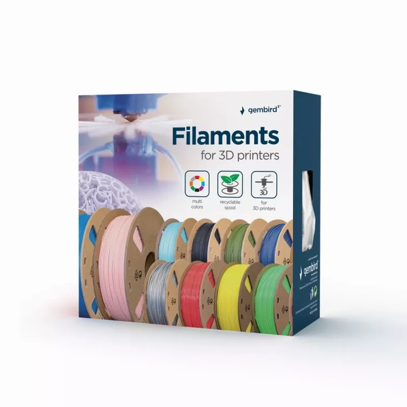 Gembird 3DP-PLA+1.75-02-BK PLA+ Filament 1.75 mm Black 1 kg