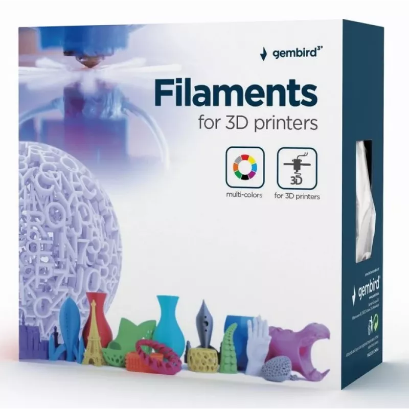 Gembird 3DP-PLA+1.75-02-BK PLA+ Filament 1.75 mm Black 1 kg