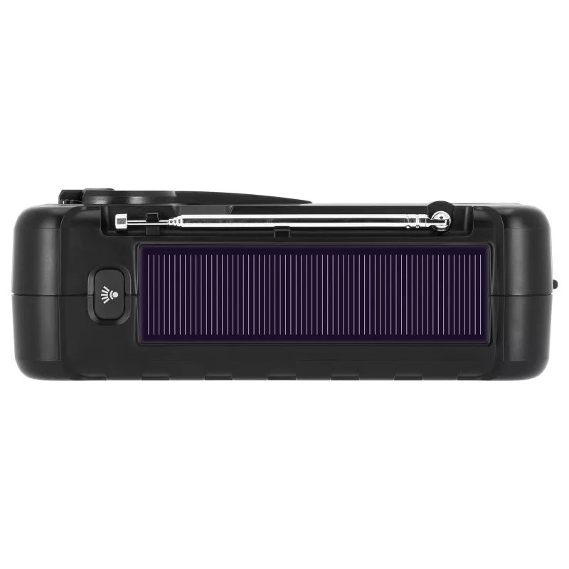 TechniSat TechniRadio Solar 2 DAB+/FM nešiojamas radijas su saulės baterija ir rankine suka, juoda/oranžinė