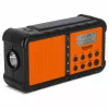TechniSat TechniRadio Solar 2 DAB+/FM nešiojamas radijas su saulės baterija ir rankine suka, juoda/oranžinė