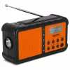 TechniSat TechniRadio Solar 2 DAB+/FM nešiojamas radijas su saulės baterija ir rankine suka, juoda/oranžinė