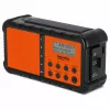 TechniSat TechniRadio Solar 2 DAB+/FM nešiojamas radijas su saulės baterija ir rankine suka, juoda/oranžinė
