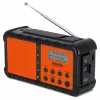 TechniSat TechniRadio Solar 2 DAB+/FM nešiojamas radijas su saulės baterija ir rankine suka, juoda/oranžinė