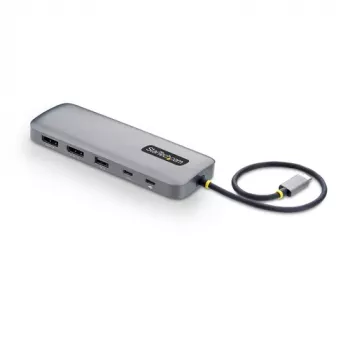 StarTech.com 189B-USBC-MULTIPORT USB-C į dvigubą DisplayPort daugiafunkcis centras - 2x DP 1.4, 4K 60Hz, USB-A 3.0, Gigabit Ethernet, 100W PD perdavimas