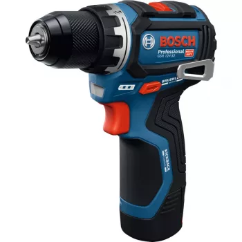 Bosch Professional GSR 12V-32 belaidis gręžtuvas-suktuvas, 12V, mėlynas/juodas, 2x 2.0Ah Li-Ion akumuliatoriai, 24 dalių priedų rinkinys, įrankių krepšys