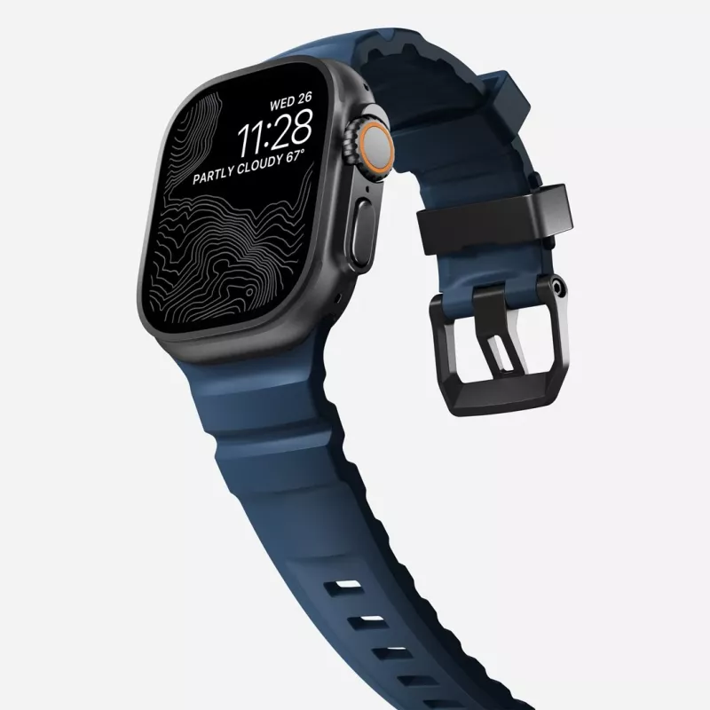 NOMAD Rocky Point Band, skirta Apple Watch 46mm/49mm, Navy/Black