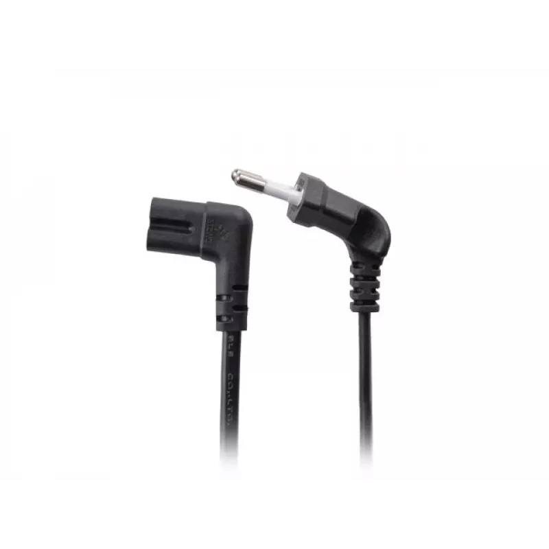 LANBERG CEE 7/16 – IEC 320 C7 maitinimo laidas 3m, kampuotas, VDE, juodas