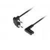 LANBERG CEE 7/16 – IEC 320 C7 maitinimo laidas 3m, kampuotas, VDE, juodas