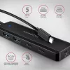 AXAGON HUE-C2C USB-C 5 Gbps kelioninis šakotuvas, 2x USB-A + 2x USB-C, USB-C maitinimo įėjimas, 19 cm kabelis