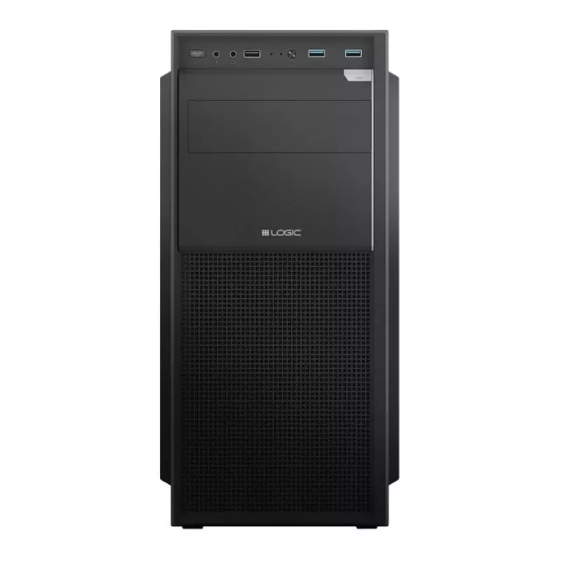 Logic Concept J23 PRO Black Mid-Tower Computer Case with Tempered Glass, USB-C, ARGB Fans