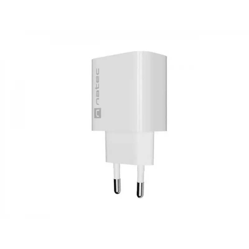 NATEC Ribera sieninis įkroviklis 1x USB-A + 1x USB-C 20W baltas