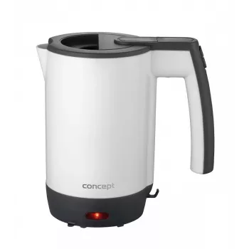 Concept RK7030 kelioninis elektrinis virdulys 0,5 l su 2 puodeliais, baltas